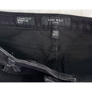 Nine West Jeans Cigarette Fit Low Rise Skinny Leg Denim Jeans Size 4r/27 Womens